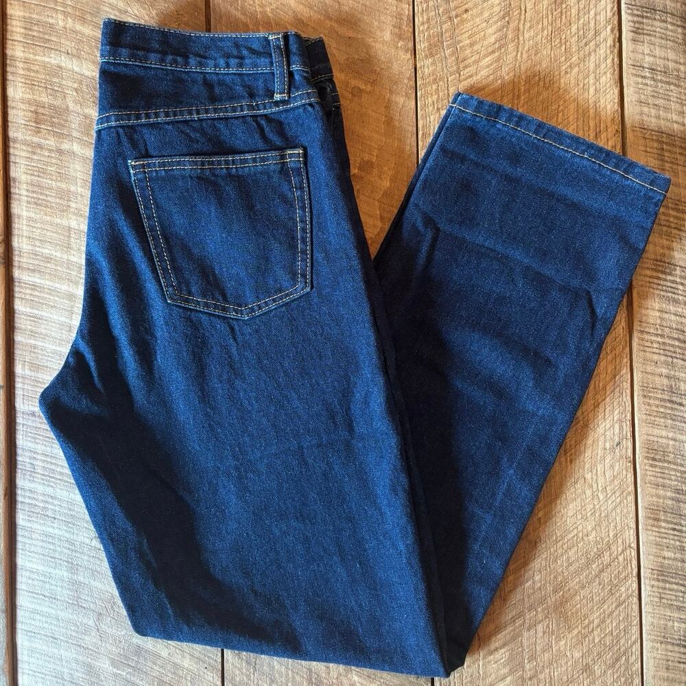 J. Galt Women’s Dark Wash Denim Jeans Size M | Mid Rise Straight Leg Blue Jeans